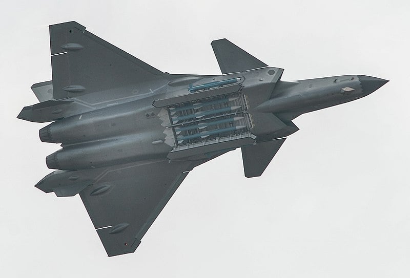 PL-15 on a Chinese J-20 fighter