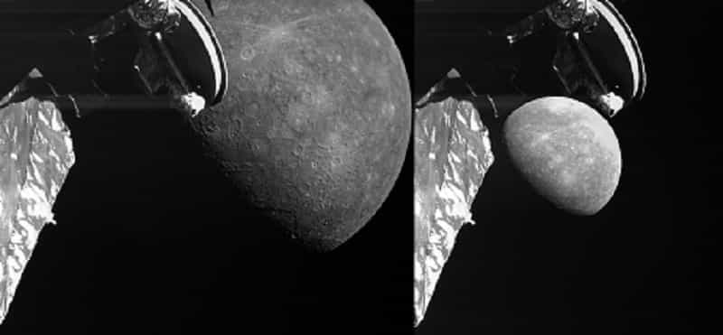 A espaçonave BepiColombo passou por Mercúrio em junho de 2022 (Foto: ESA / JAXA)