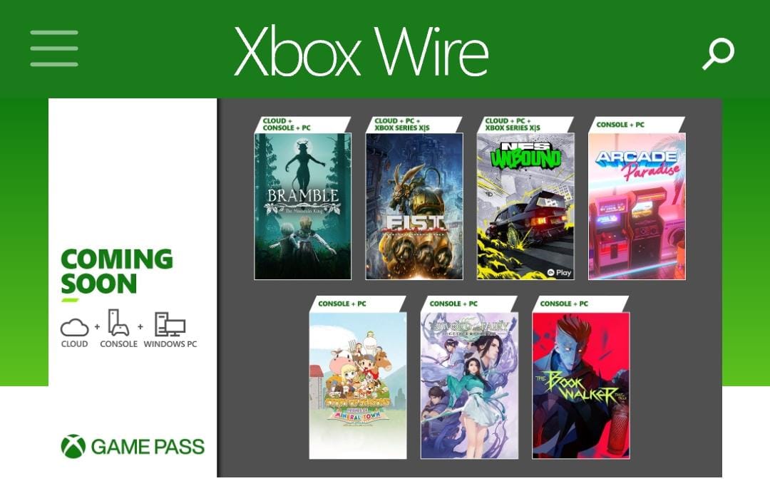 Microsoft anuncia 7 jogos novos na Xbox Game Pass (Foto: Divulgação / Xbox Game Pass)