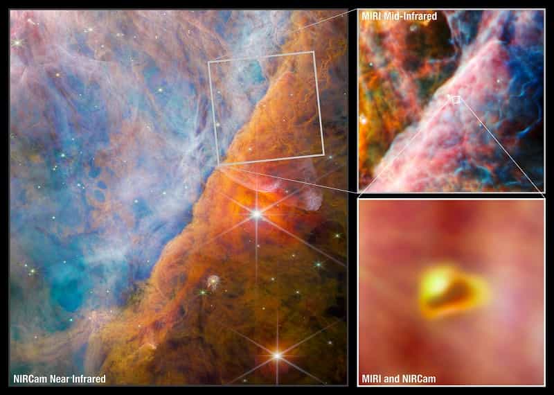 James Webb detecta molécula essencial à vida pela 1ª vez no espaço (Foto: ESA/Webb, NASA, CSA, M. Zamani (ESA/Webb), PDRs4ALL ERS Team)