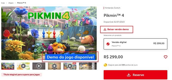 Demo gratuita do novo Pikmin já está disponível! (Foto: Reprodução / Nintendo)