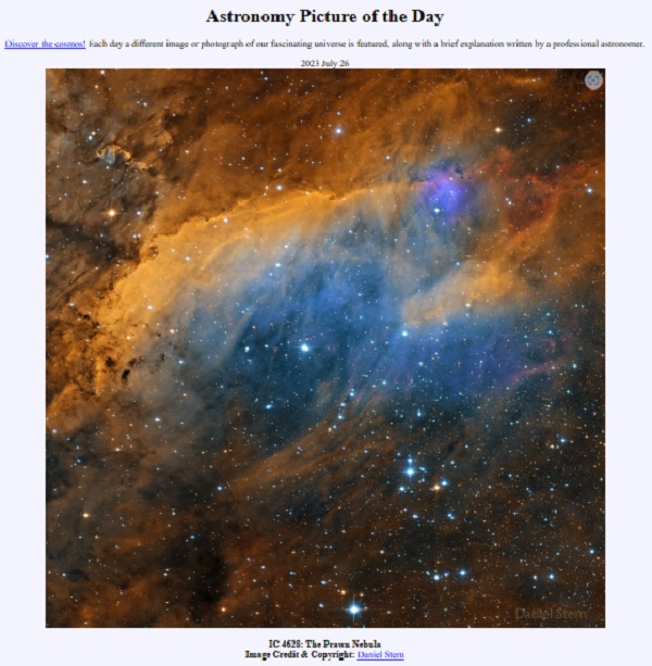 NASA destaca clique incrível de nebulosa (Foto: Daniel Stern / APOD - NASA)