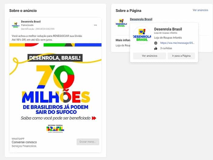 Google e Meta divulgam links falsos do 'Desenrola Brasil' (Foto: Reprodução / G1)