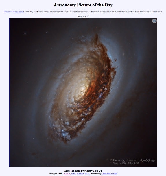 Nasa destaca galáxia capturada pelo Hubble (Foto: NASA, ESA, Hubble, HLA; Processing: Jonathan Lodge)
