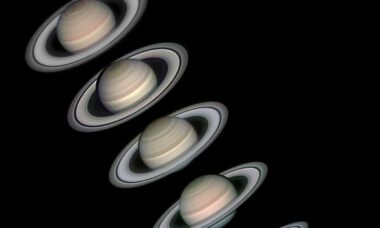 NASA exibe sequência incrível de fotos de Saturno