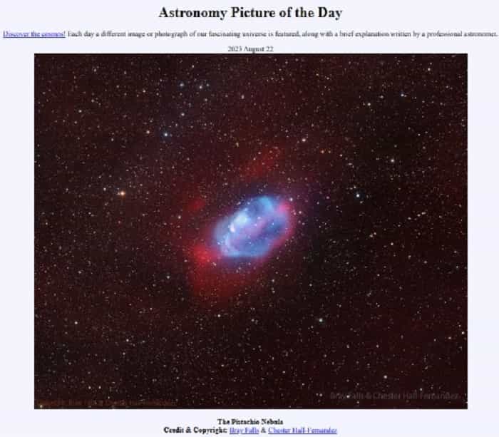 NASA destaca nebulosa recém descoberta por amadores (Foto: Bray Falls & Chester Hall-Fernandez // NASA - APOD)