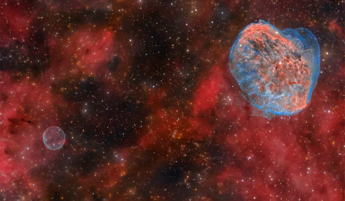 NASA destaca o resultado da morte de duas estrelas