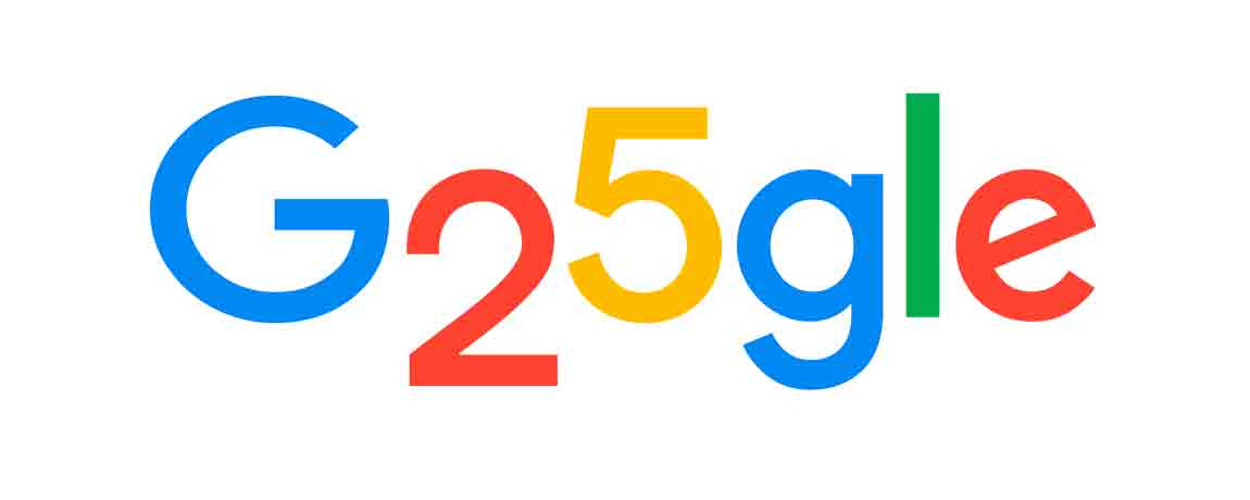 25ème anniversaire de Google ! Photo : Google