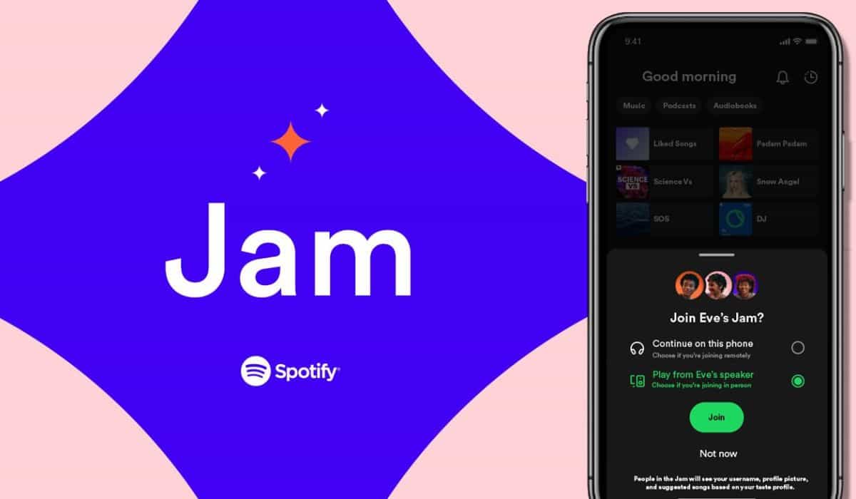 Spotify lanza 'Jam' para escuchar música en grupo en tiempo real