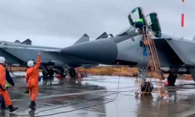 Vídeo: Rússia faz exercícios militares com caças MiG-31 na fronteira com os Estados Unidos. Foto: Telegram t.me/mod_russia