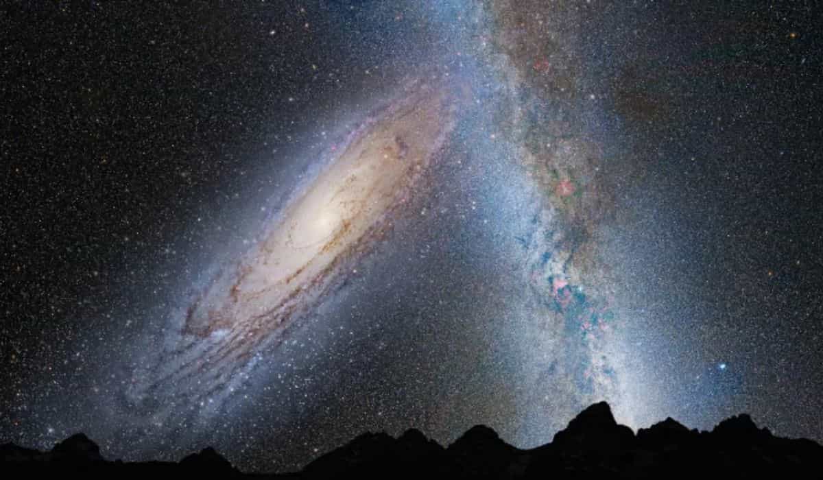 NASA-simulering visar kollisionen mellan Vintergatan och Andromedagalaxerna