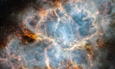 NASA destaca clique incrível da Nebulosa do Caranguejo feita pelo James Webb