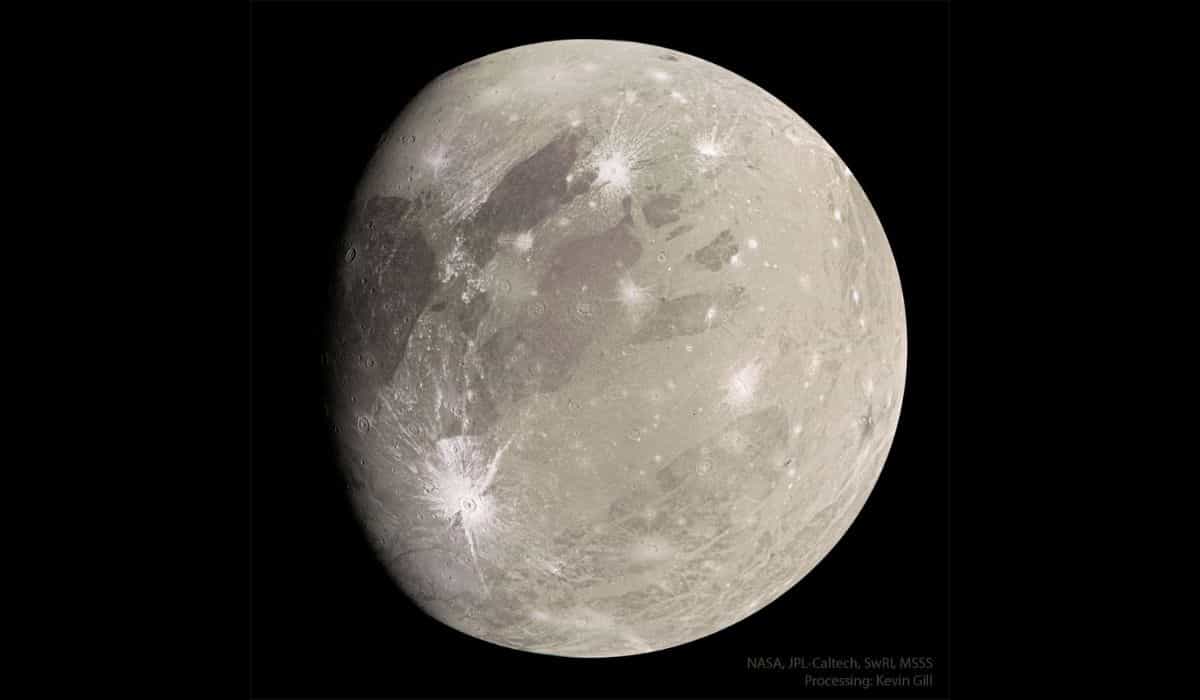 NASA framhäver en fascinerande bild av det största månet i solsystemet