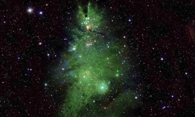 NASA descobre 'árvore de Natal cósmica' em grupo de jovens estrelas