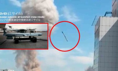 Vídeo: Hospital Okhmatdyt alvo de ataque com mísseis russos Kh-101. Foto e vídeo: Telegram t.me/operativnoZSU