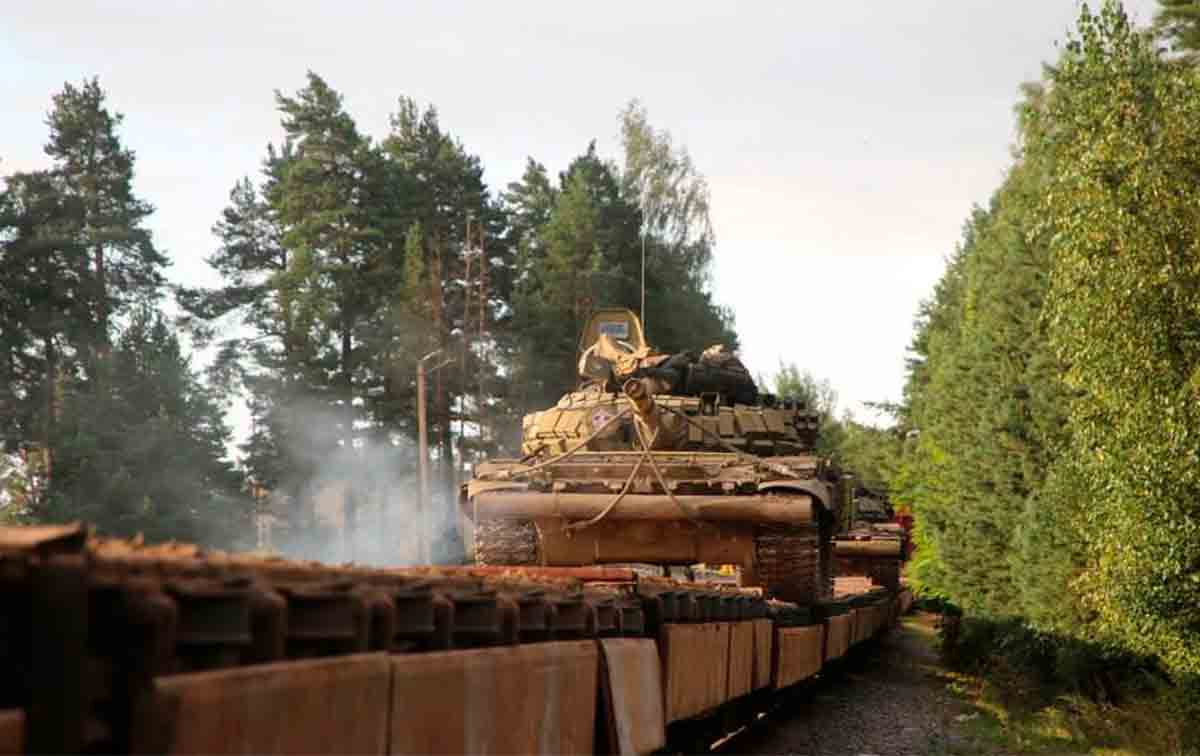 Bielorrusia mueve tanques a la frontera con Ucrania. Foto: t.me/modmilby