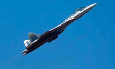 Sukhoi Su-57. Foto e vídeo: Telegram @wingsofwar