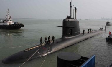 O primeiro submarino diesel-elétrico da classe Scorpene da Malásia. Foto: Wikimedia