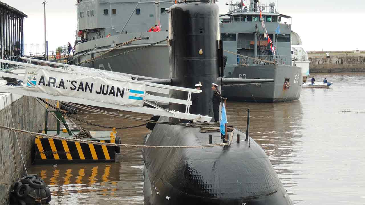 Ubåden ARA San Juan på Buenos Aires flådebase i maj 2017. Foto: Flickr