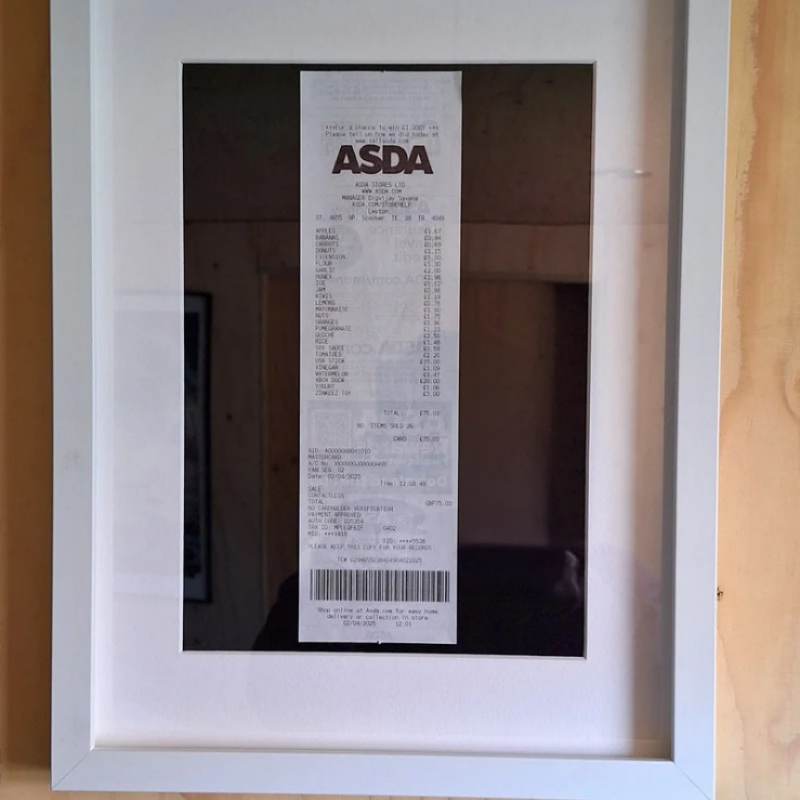 Graeme Bowman framed the alphabetical receipt (Graeme Bowman)