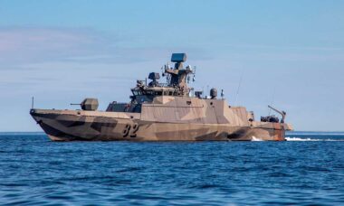Barco de mísseis Hanko. X @NATO_MARCOM