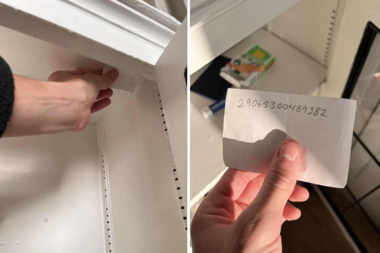 Par hittar en oroande lapp i sitt nyinköpta hus