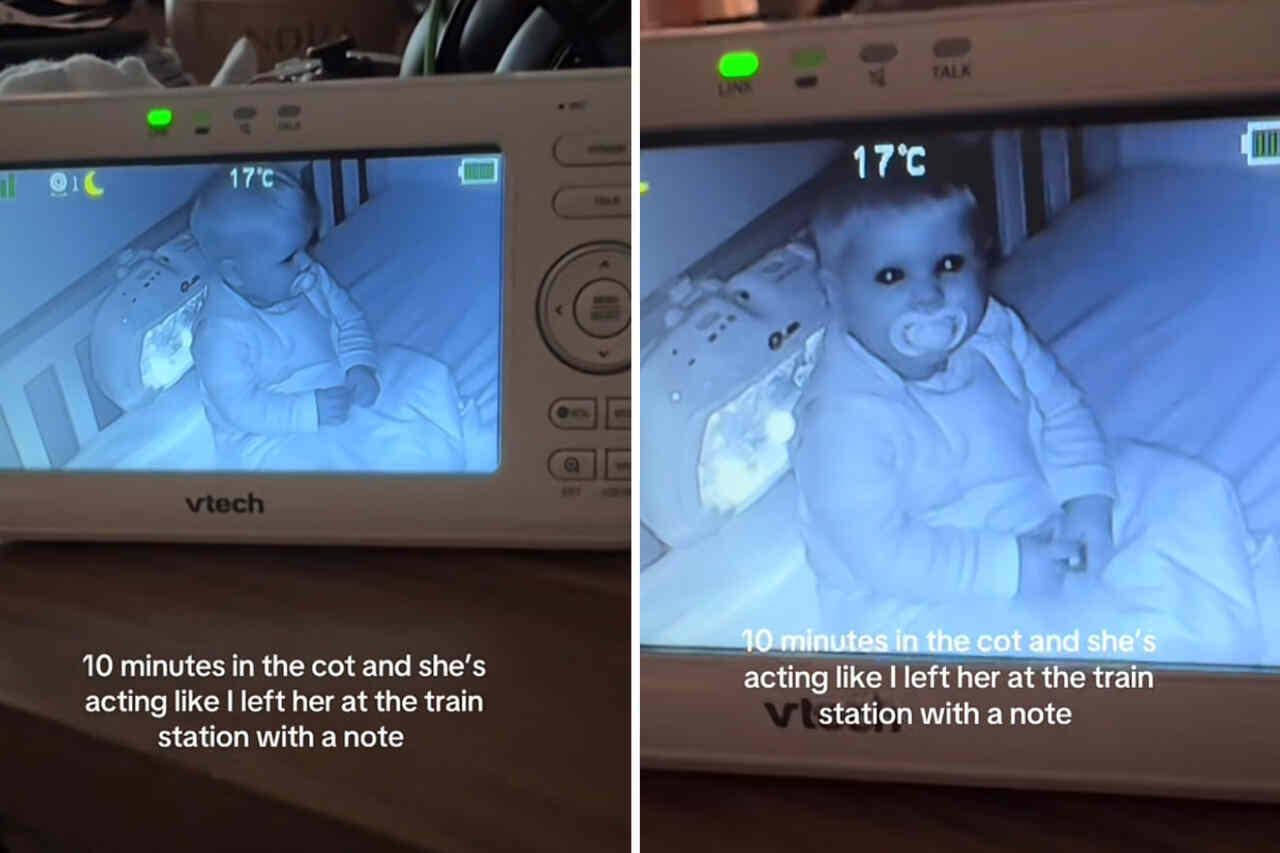 影片:媽媽哄9個月大嬰兒入睡,卻透過監視器看到她坐著