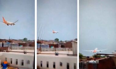 Boeing 787 da Air India com 242 pessoas a bordo, cai após decolar de Ahmedabad, Índia.X @clashreport