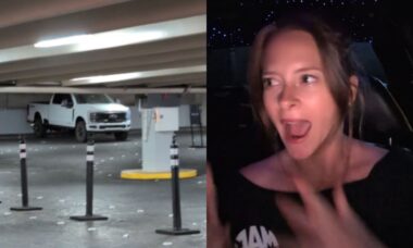 TikToker viraliza após travar carro em estacionamento em Vegas numa garagem de 2 m de altura