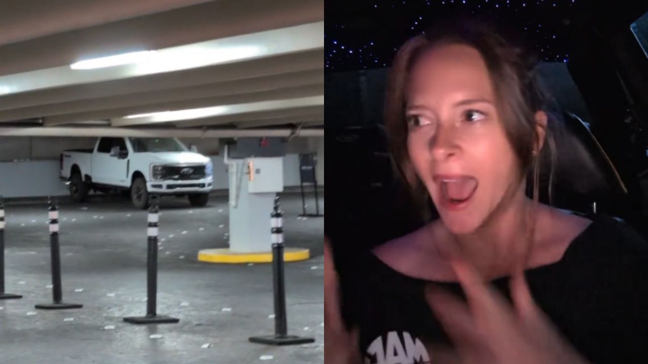 TikToker viraliza após travar carro em estacionamento em Vegas numa garagem de 2 m de altura