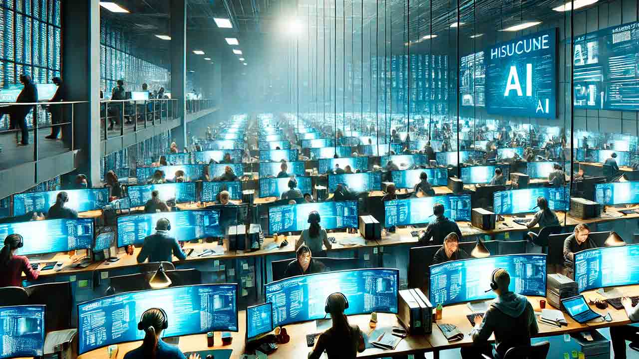 Απάτη: Εκατοντάδες ανθρώπινοι εργαζόμενοι προσποιούνταν την "επαναστατική ΤΝ" βρετανικής εταιρείας. Εικονογράφηση που δημιουργήθηκε με τη βοήθεια ΤΝ