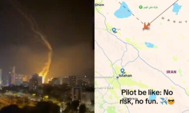 Voo solitário no espaço aéreo do Irã choca TikTokers em meio a bombardeios na região