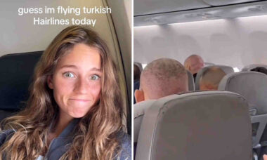 Vídeo: Passageira fica chocada após avistar vários homens voltando da Turquia com transplantes capilares
