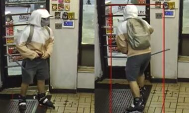 Imagens de um patinador armado viralizam após ele fugir da cena de patins