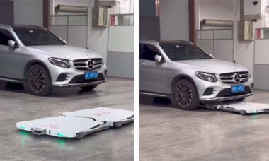 Robô manobrista viraliza nas redes. Instagram @jorgemoraes