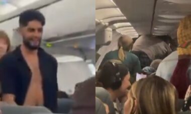 Passageiro da Frontier Airlines começa briga sem provocação e é expulso do voo após apanhar bastante