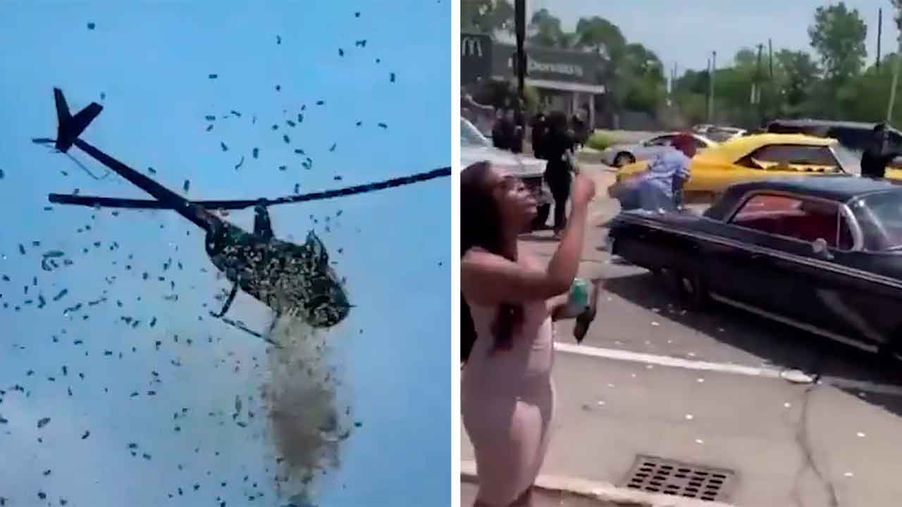 Έγινε viral: Εκπληρώθηκε η τελευταία επιθυμία επιχειρηματία – ελικόπτερο σκορπά 5.000 δολάρια στους δρόμους της πόλης του. Instagram @lopezdoriga