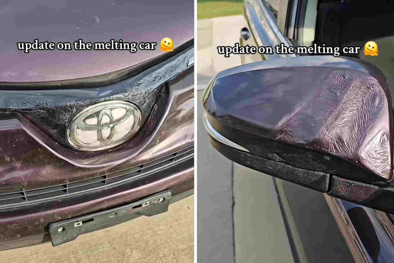 Vídeo: Mulher viraliza ao mostrar seu carro "derretendo" no sol