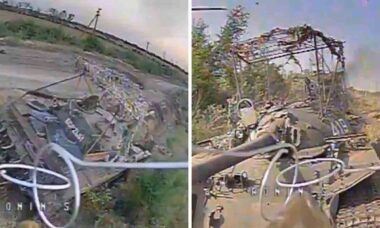 Rússia perde tanques T‑62 e T‑55 após ataque com drones FPV ucranianos