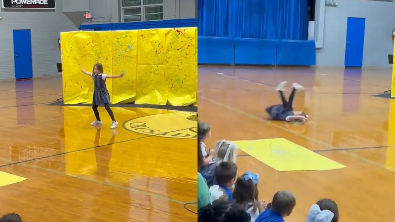 Menina participa de show de talentos sem permissão da mãe e vídeo encanta internautas