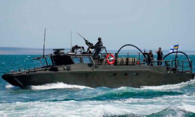 Suécia envia lanchas CB90 armadas com mísseis RBS-17 para a Ucrânia. Telegram @ukrainian_navy