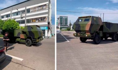 Kinesiska HIMARS-replikor dyker upp i videor på sociala medier. Foto: Heibo