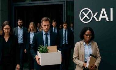 xAI demite 500 funcionários em mudança estratégica. Imgame gerada por IA / Condutta