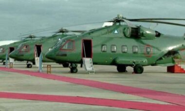 Rysk Mi-38T-helikopter från Myanmars flygvapen. Foto: mdsi-myanmar.org