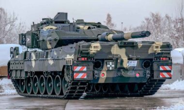 Leopard 2A7HU. Foto: Ministério da Defesa da Hungria