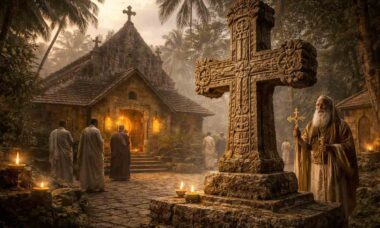 O mistério dos cristãos de São Tomé e a antiga igreja da Índia. Ilustração: Condutta