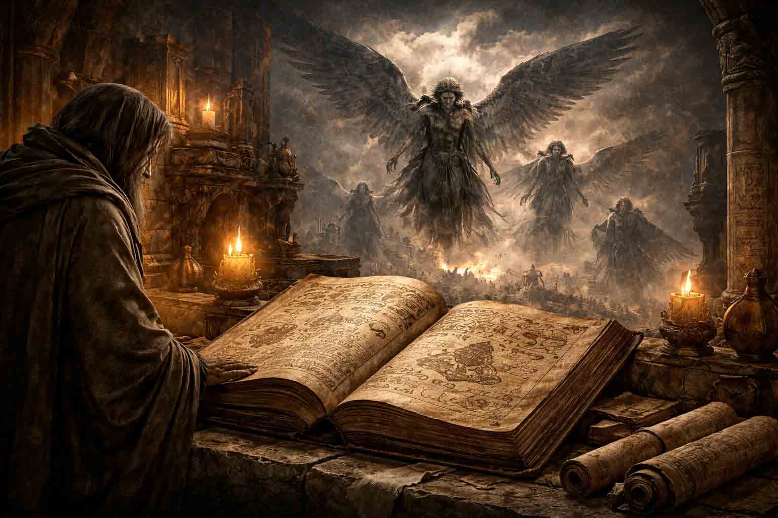 Os segredos ocultos do Livro de Enoque. Ilustração: Condutta