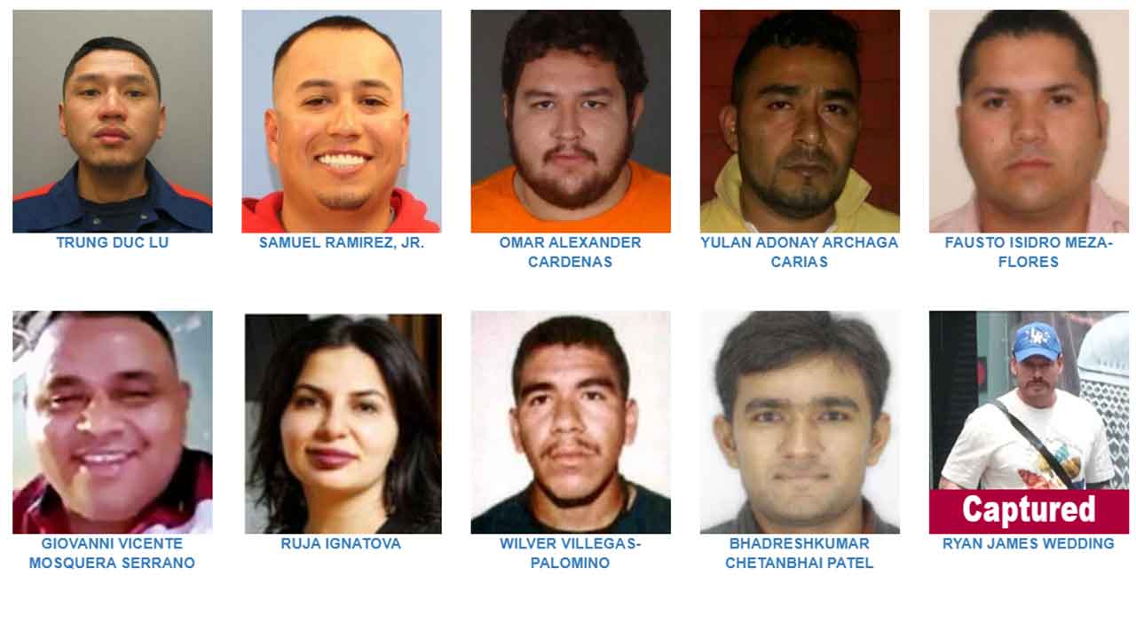 L’FBI aumenta la ricompensa minima per i fuggitivi della lista “Ten Most Wanted” fino a 1 milione di dollari. Foto: FBI