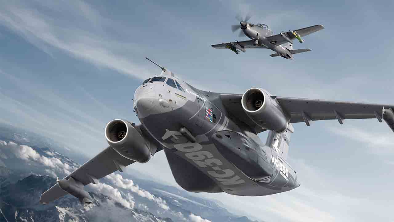 Embraer leva seus dois trunfos militares à FIDAE 2026 e mira novos negócios. Foto: Embraer